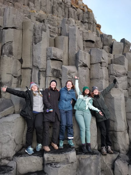 Nadine met vrienden in IJsland